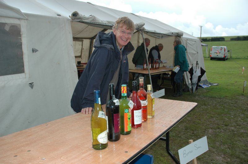 Chris Wordsworth with the bottle stall