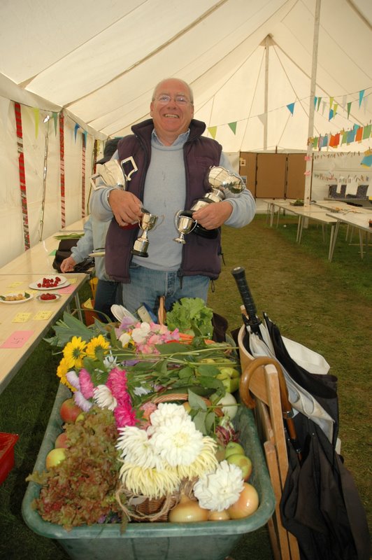 Alex Martin with is prizes