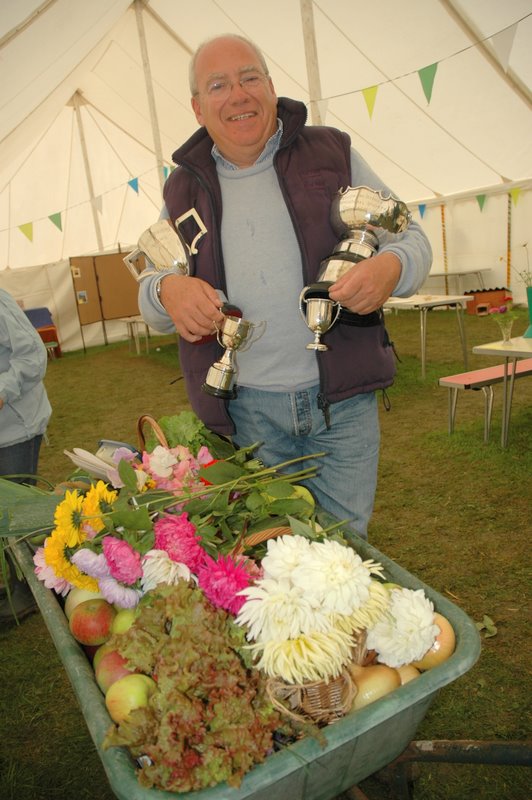 Alex Martin with his silverware